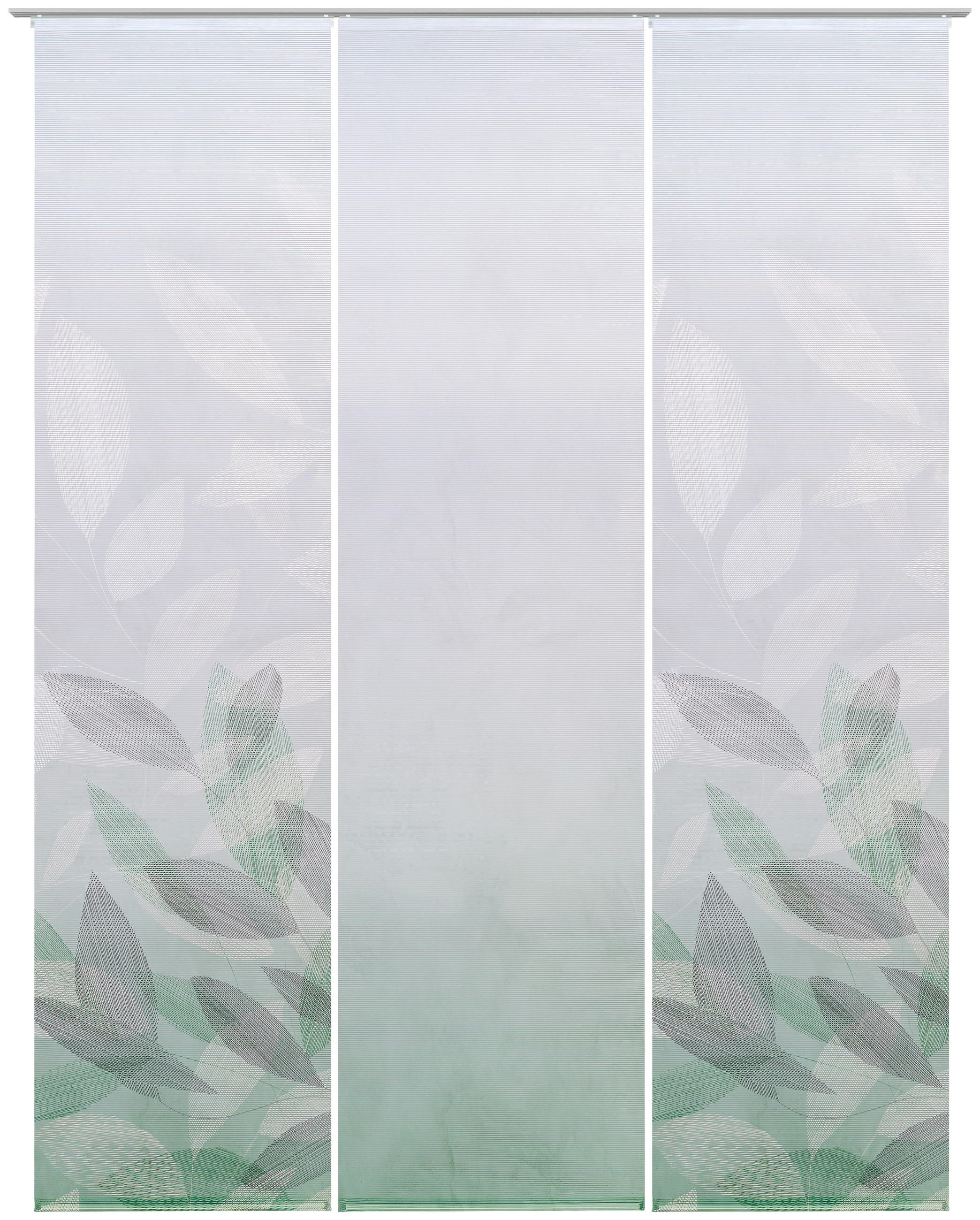 FLÄCHENVORHANG  3 Stück  halbtransparent   60/245 cm  - Grün, Natur, Textil (60/245cm) - Novel