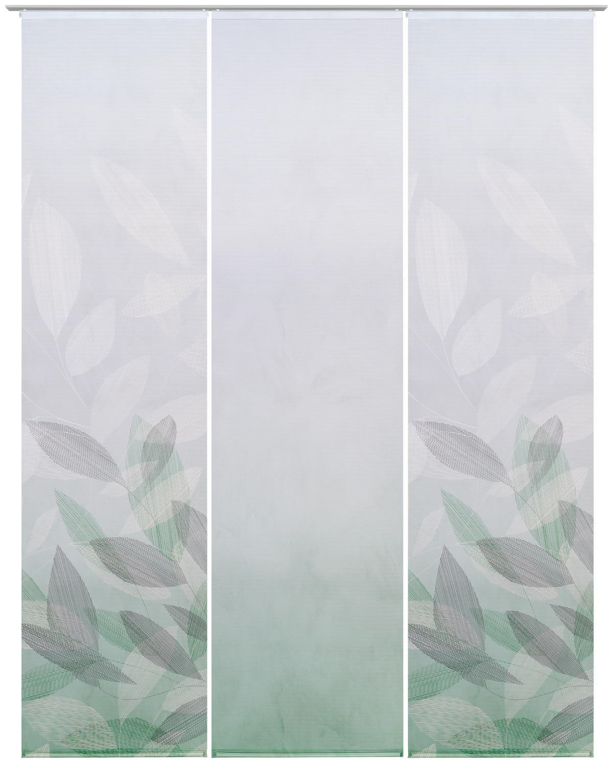 FLÄCHENVORHANG  3 Stück  halbtransparent   60/245 cm  - Grün, Natur, Textil (60/245cm) - Novel