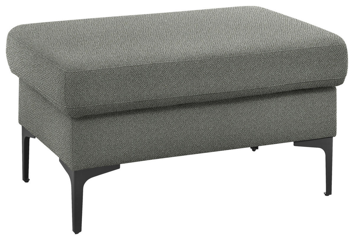 3-SITZER-SOFA in Flachgewebe Graugrün  - Schwarz/Graugrün, Design, Textil/Metall (226/89/97cm) - Pure Home Lifestyle