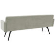SITZBANK 216/86/68 cm Cord Greige Metall  - Greige/Schwarz, Design, Textil/Metall (216/86/68cm) - Dieter Knoll
