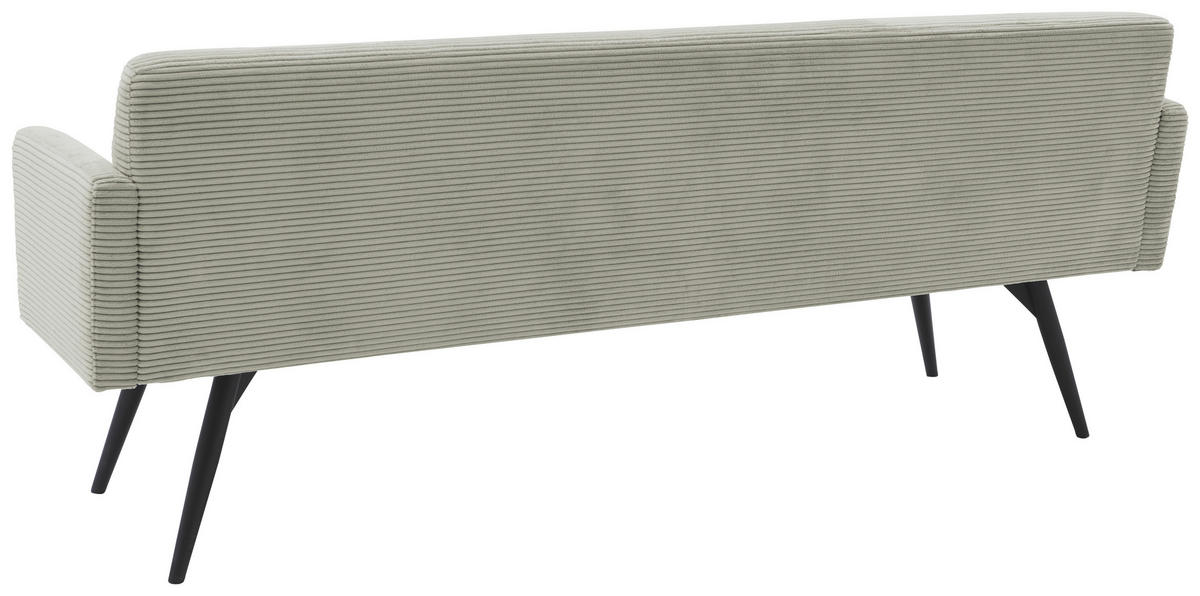 SITZBANK in Textil Greige  - Greige/Schwarz, Design, Textil/Metall (216/86/68cm) - Dieter Knoll