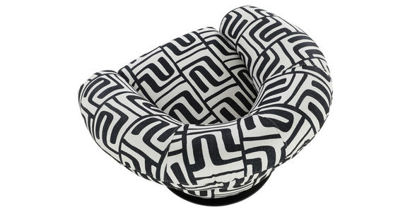 SESSEL in Flachgewebe Schwarz, Weiß - Schwarz/Weiß, KONVENTIONELL, Textil/Metall (90/67/82cm) - Carryhome