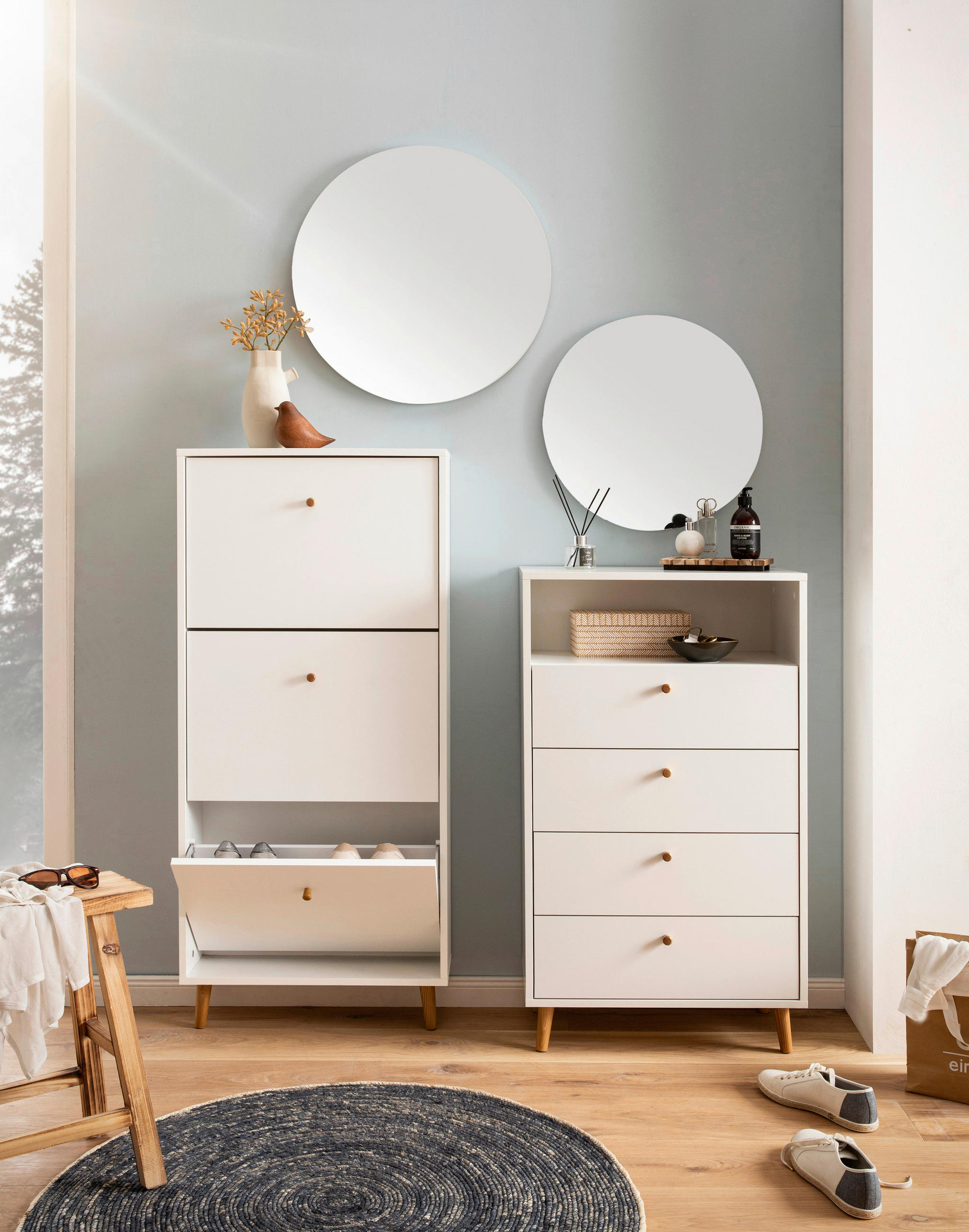 HIGHBOARD  in 60,2/104,4/33,05 cm  - Weiß/Grün, Design, Holz/Holzwerkstoff (60,2/104,4/33,05cm) - MID.YOU