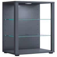 VITRINE in Anthrazit  - Anthrazit/Schwarz, Modern, Glas/Holzwerkstoff (52/60/35cm) - MID.YOU