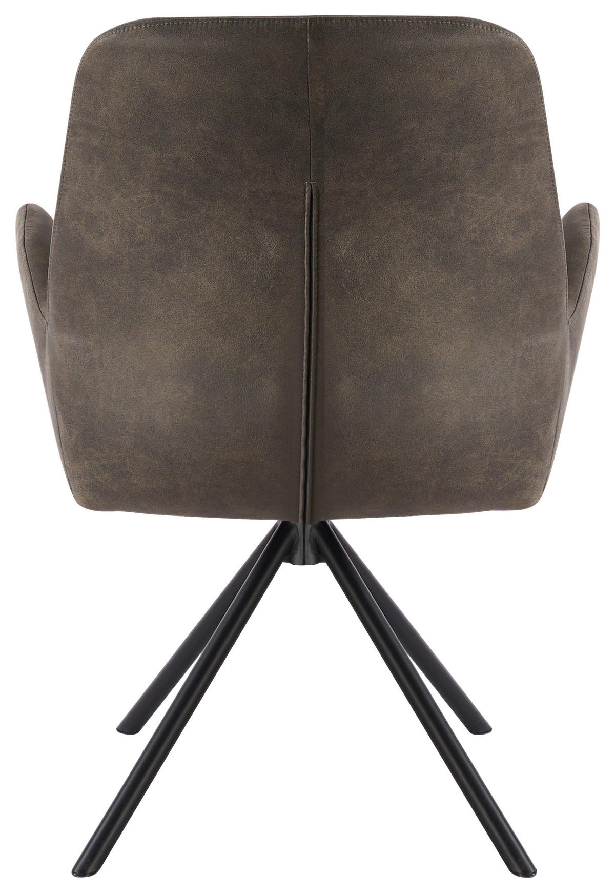 ARMLEHNSTUHL Eisen Webstoff  - Schwarz/Grau, Basics, Textil/Metall (60.5/88/62cm) - MID.YOU