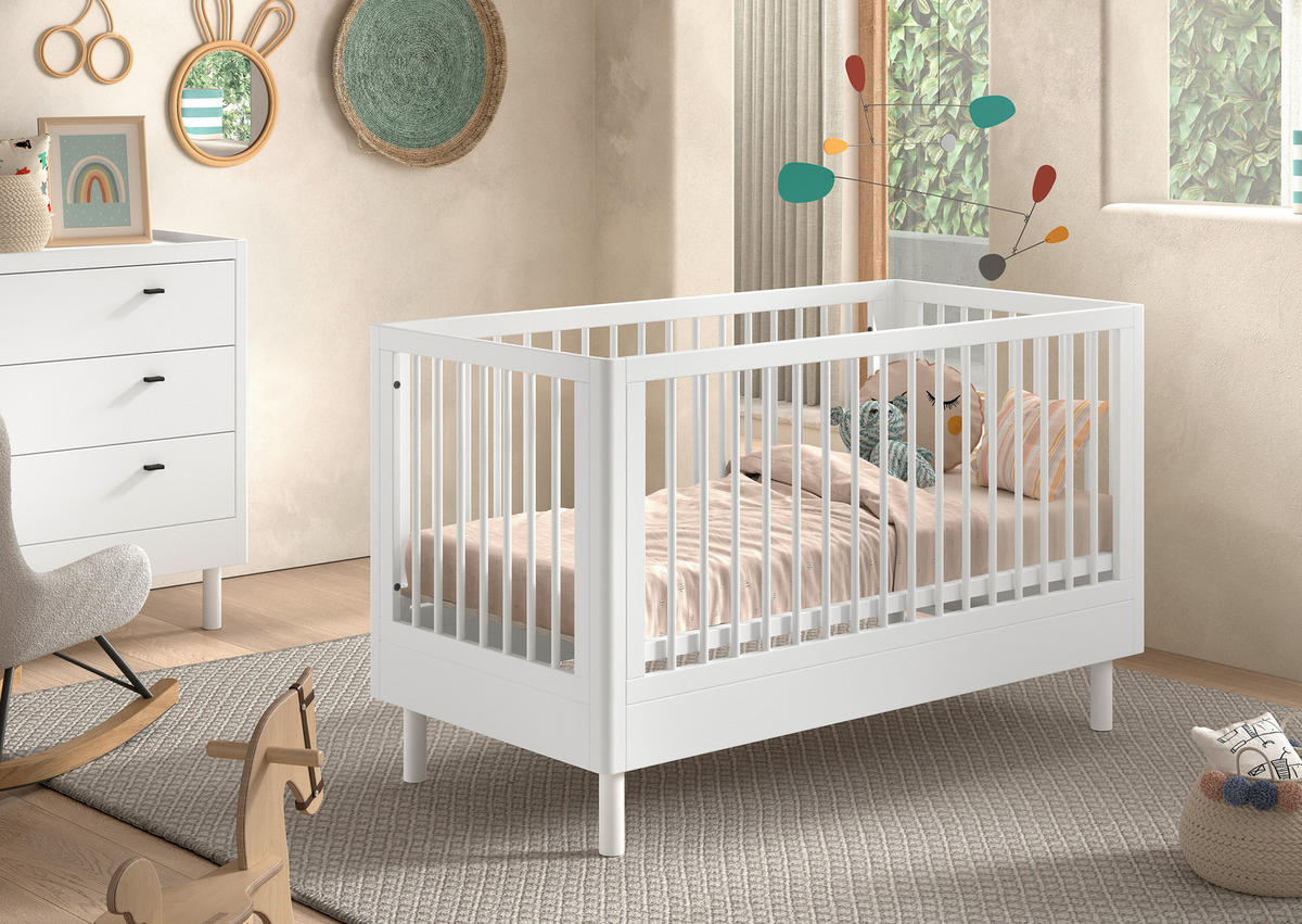 GITTERBETT 70/140 cm  - Weiß, MODERN, Holz (70/140cm) - Vipack