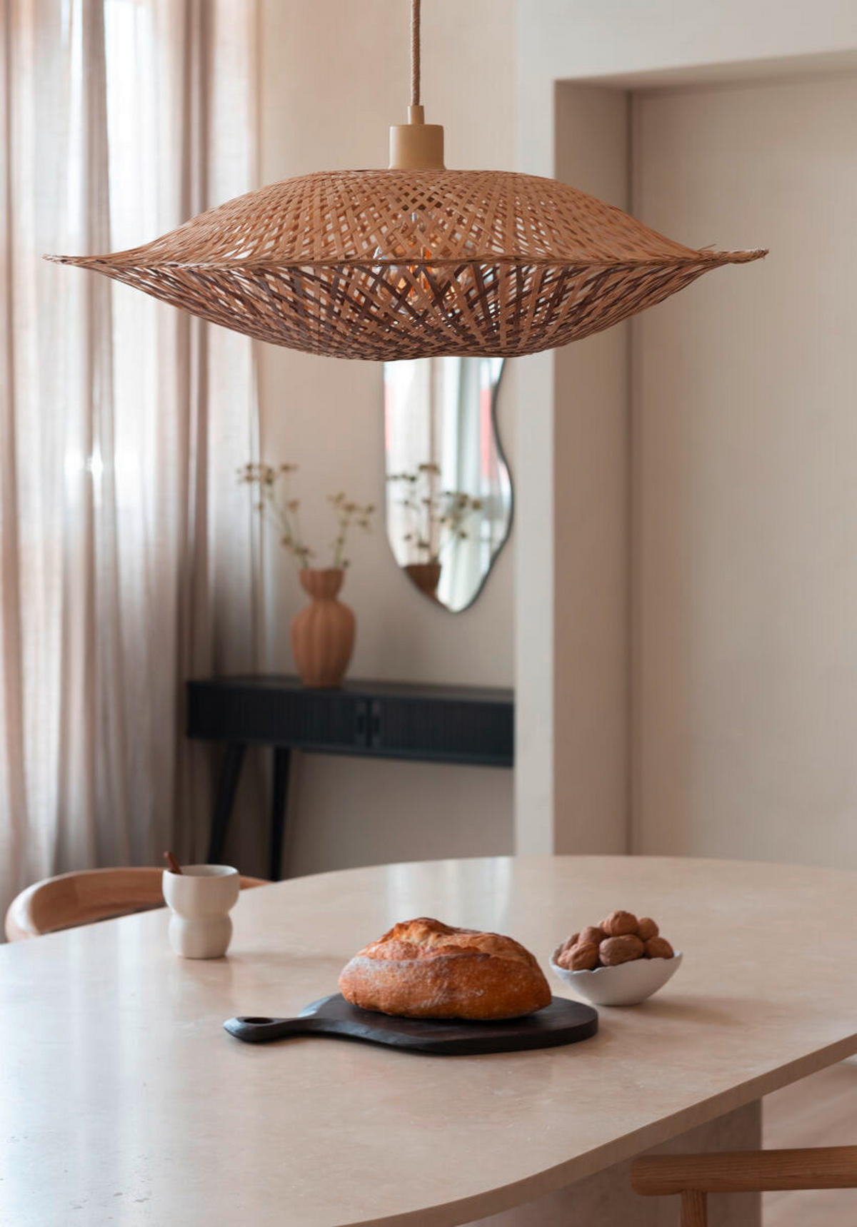 HÄNGLAMPA Good & Mojo 87/20 cm  - naturfärgad, Basics, naturmaterial (87/20cm) - Good & Mojo
