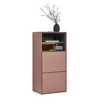 SCHUHSCHRANK Braun, Graphitfarben  - Graphitfarben/Braun, Design, Holzwerkstoff (55/118/41cm) - Voleo