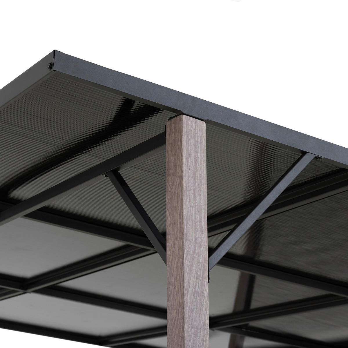 PERGOLA 282/227/252 cm Aluminium, Stahl  - Anthrazit/Grau, Basics, Metall (282/227/252cm) - Modante