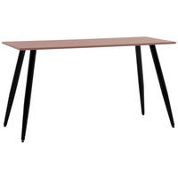 SCHREIBTISCH 138/60/73,6 cm Mauve justierbare Füße  - Mauve/Schwarz, Basics, Holzwerkstoff/Metall (138/60/73,6cm) - MID.YOU