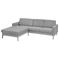 ECKSOFA Grau Flachgewebe  - Schwarz/Grau, Design, Textil/Metall (187/270cm) - Musterring