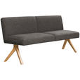 SITZBANK 160/85/69 cm  in Dunkelgrau  - Eichefarben/Dunkelgrau, KONVENTIONELL, Holz/Textil (160/85/69cm) - Linea Natura