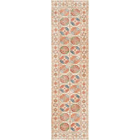 LÄUFER Living Bathian 80/300 cm  in Creme, Terracotta, Graublau  - Graublau/Terracotta, LIFESTYLE, Kunststoff/Textil (80/300cm) - Lindorug
