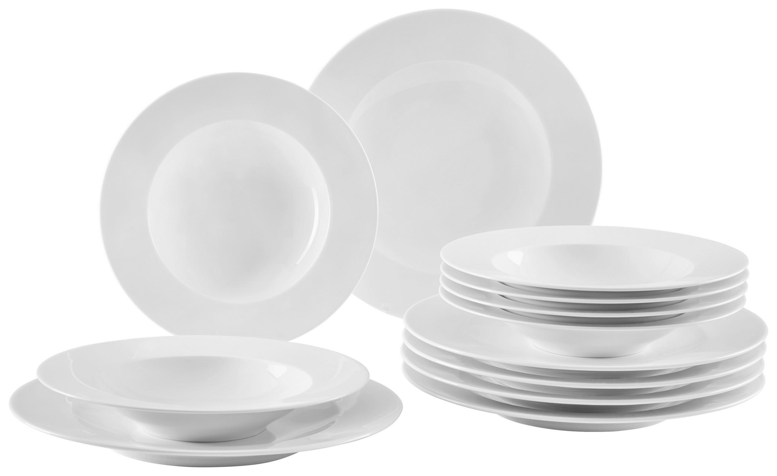 JEDILNI SERVIS  Zoe Fine Diamond     12-delni   - bela, Design, keramika - Seltmann Weiden