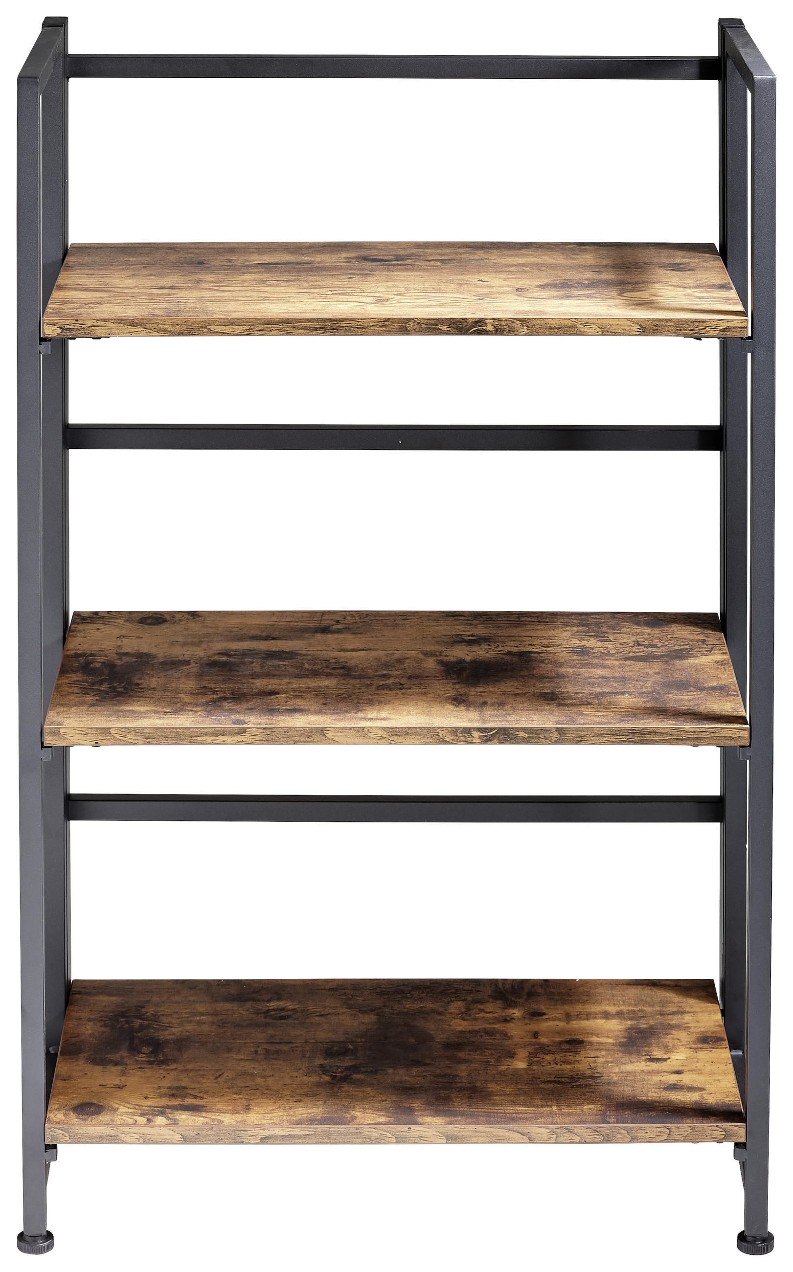 REGAL Schwarz, Walnussfarben - Walnussfarben/Schwarz, Trend, Holzwerkstoff/Metall (60/93/30cm) - Carryhome