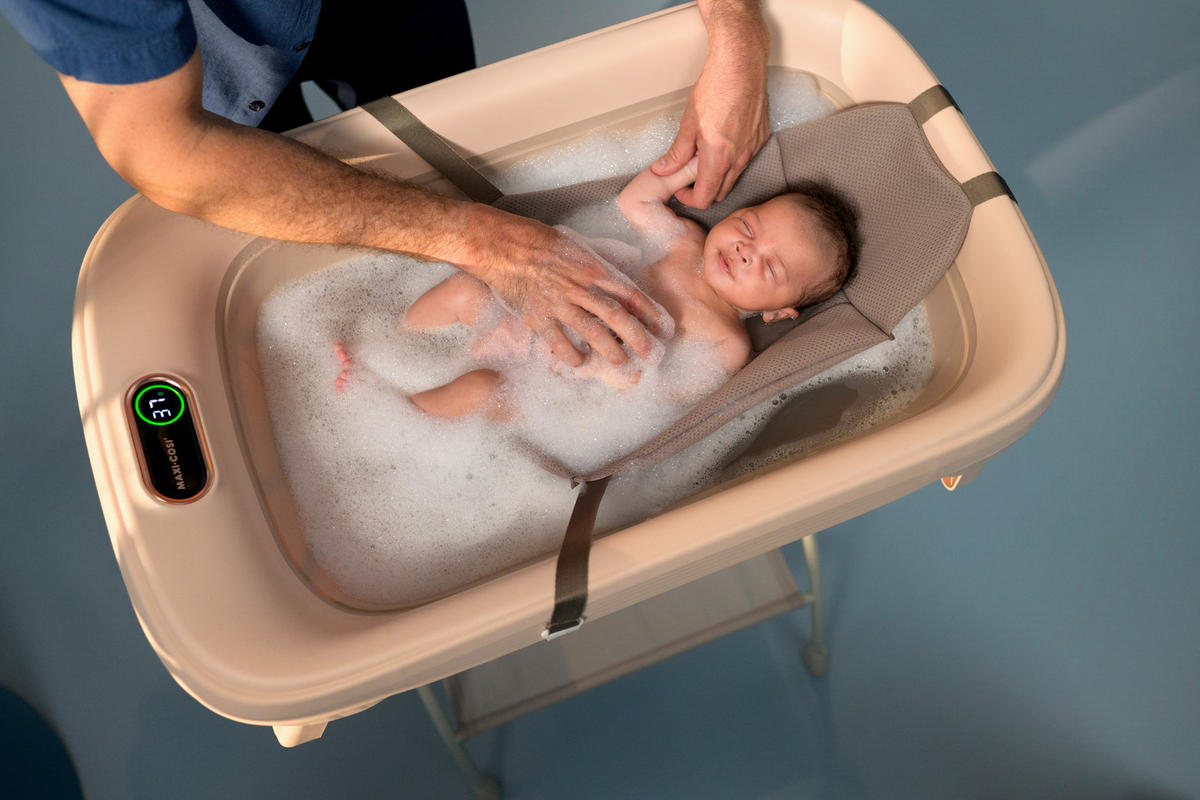 BABYBADEWANNE Indigo Pus  - Hellrosa, Basics, Kunststoff/Textil (51/24/86cm) - Maxi-Cosi