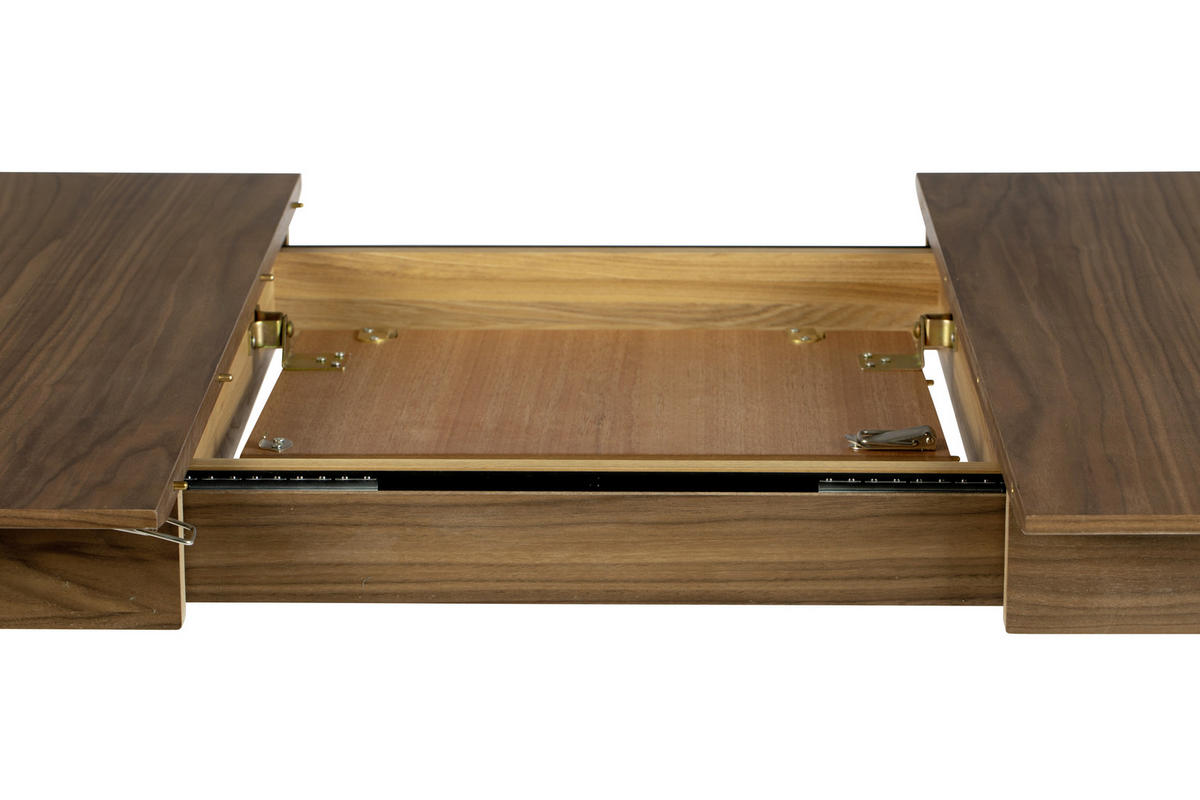 ESSTISCH Walnussfarben rechteckig  ausziehbar  - Walnussfarben, Basics, Holz/Holzwerkstoff (120/80/76cm) - Zuiver