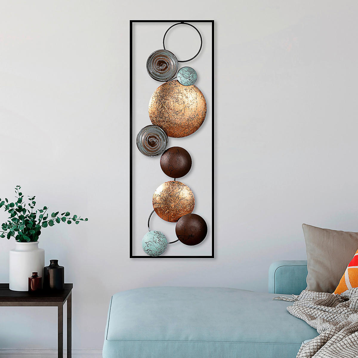 METALLBILD  - Multicolor, Basics, Metall (32/90cm)