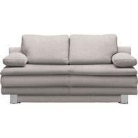 SCHLAFSOFA Bruno in Webstoff Naturfarben  - Chromfarben/Naturfarben, Design, Textil/Metall (194/96/86cm) - Novel