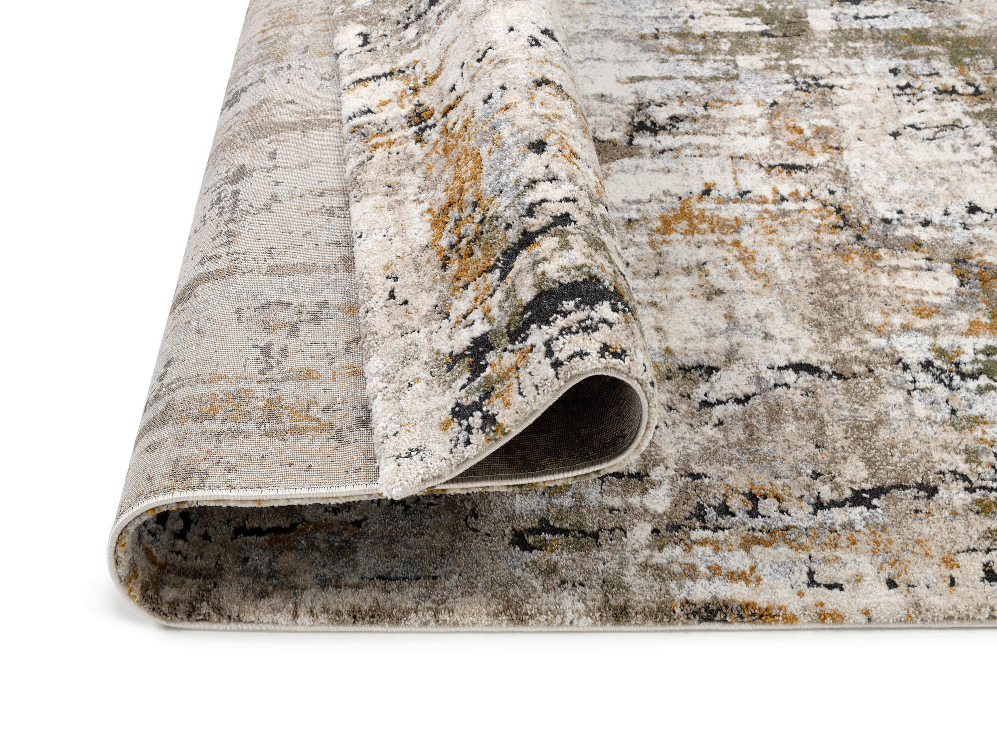 WEBTEPPICH 200/250 cm Moonlit Creme, Grün, Goldfarben  - Goldfarben/Creme, Design, Textil (200/250cm) - Novel