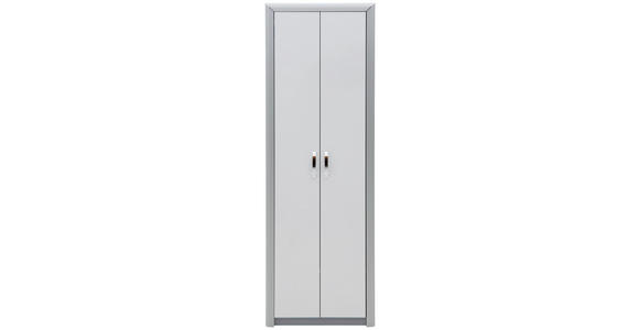 GARDEROBENSCHRANK 66/195/33 cm - Chromfarben/Eichefarben, Design, Metall (66/195/33cm) - Dieter Knoll