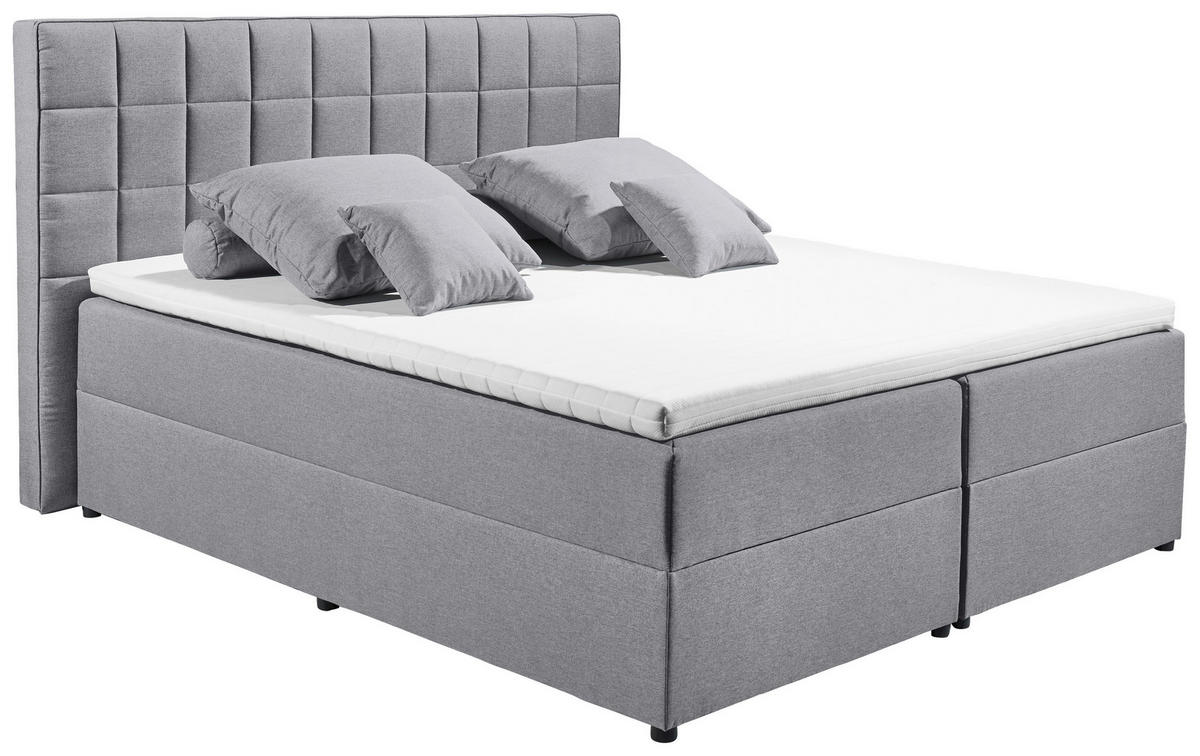 BOXBETT 180/200 cm  in Grau  - Grau, Basics, Holzwerkstoff/Kunststoff (180/200cm) - MID.YOU