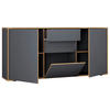 KOMMODE 160/74/33 cm  in Honigeiche, Anthrazit  - Honigeiche/Anthrazit, Design, Holzwerkstoff/Kunststoff (160/74/33cm) - MID.YOU