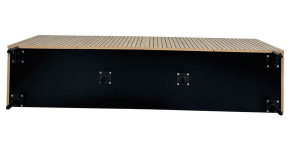 SIDEBOARD LINO in 181/75/40 cm - Eichefarben/Schwarz, Design, Holzwerkstoff/Metall (181/75/40cm) - Xora