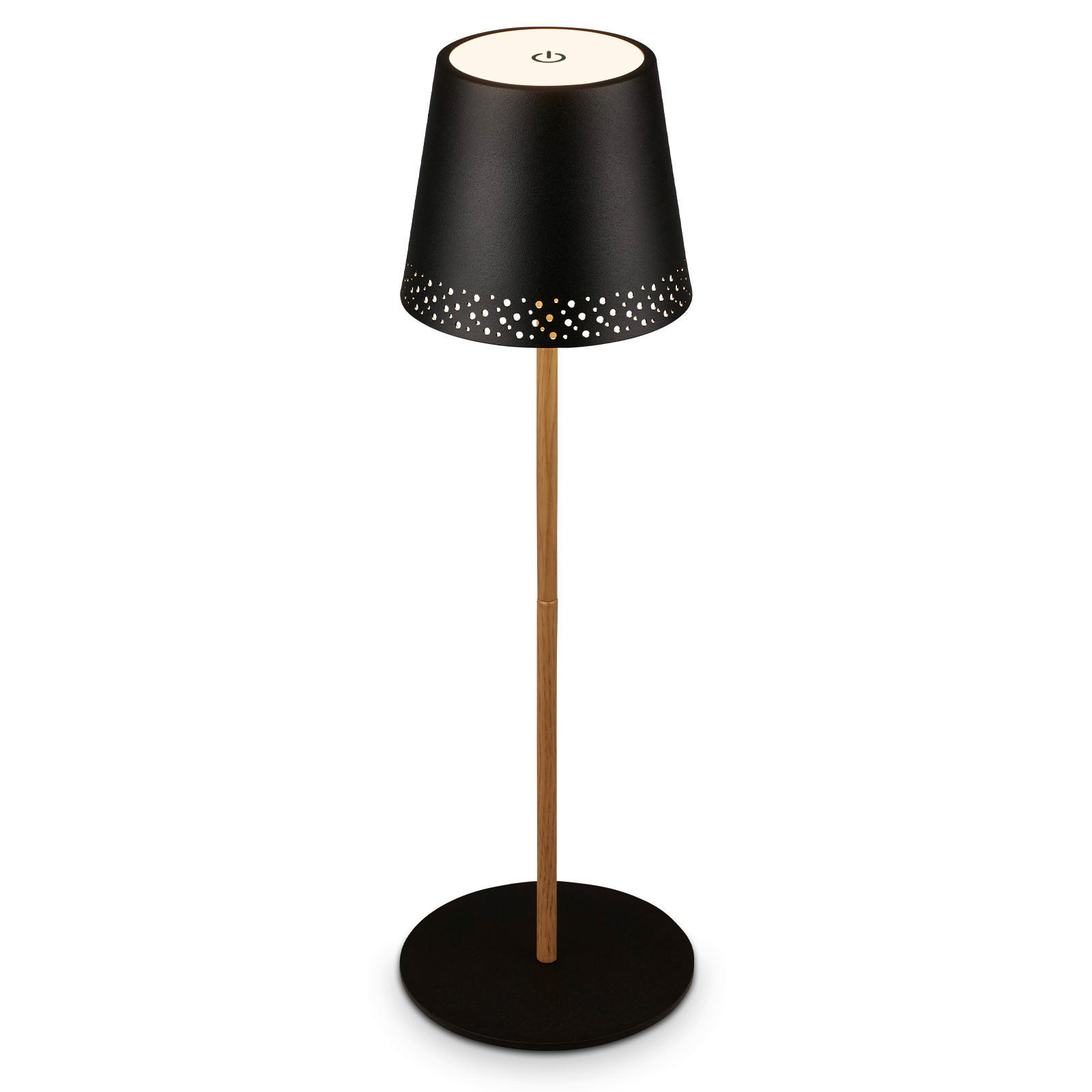 STOLNA PUNJIVA SVJETILJKA Kiki  - svijetlo smeđa/crna, Trend, metal (12/22-38cm)