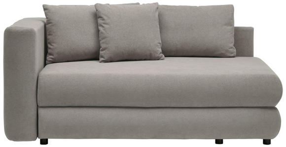 RÉCAMIERE in Flachgewebe Grau - Schwarz/Grau, Design, Kunststoff/Textil (171/71/93cm) - Cantus