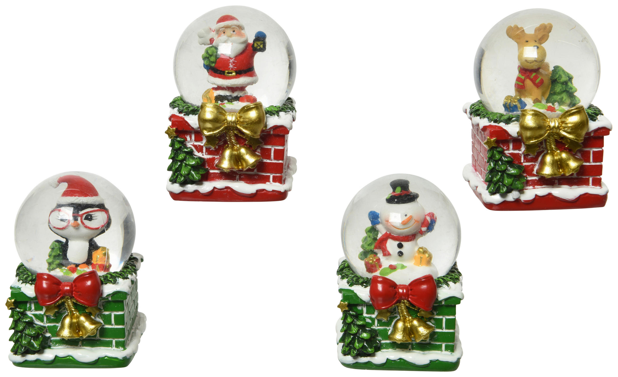 SCHNEEKUGEL - Multicolor, LIFESTYLE, Glas/Kunststoff (4,9/5,5/6,7cm)