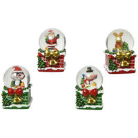 SCHNEEKUGEL - Multicolor, LIFESTYLE, Glas/Kunststoff (4,9/5,5/6,7cm)