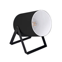 BORDSLAMPA Villabate 18,5/16/17,5 cm   - vit/svart, Design, metall/textil (18,5/16/17,5cm) - Eglo