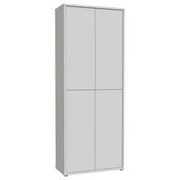 SKOSKÅP  i 75/192/35 cm  - ljusgrå/grå, Basics, trämaterial/plast (75/192/35cm) - Xora