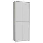 SCHUHSCHRANK  in 74,5/191,9/34,9 cm  - Hellgrau/Grau, Basics, Holzwerkstoff/Kunststoff (74,5/191,9/34,9cm) - Xora