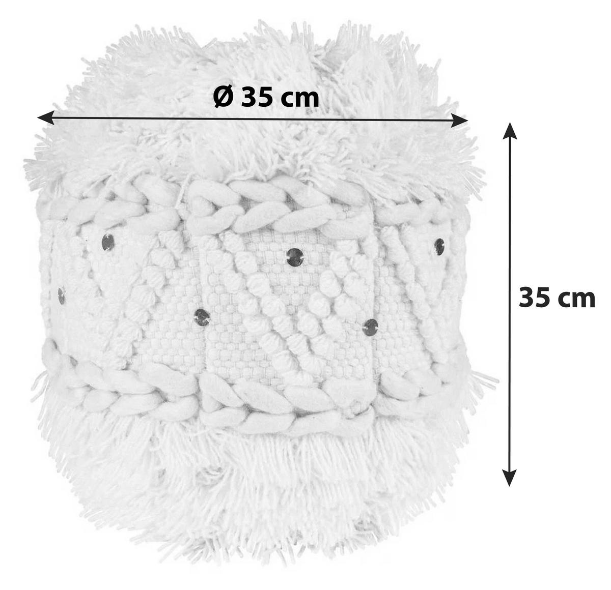 SEDACÍ PODUŠKA, 35/35/35 cm - krémová, Trend, textil (35/35/35cm) - Livetastic