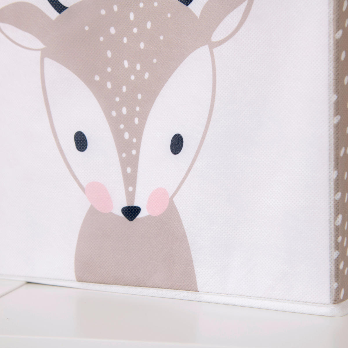 AUFBEWAHRUNGSBOX Woodland Crew  - Beigebraun/Weiß, Basics, Textil (30/30/30cm) - Herding