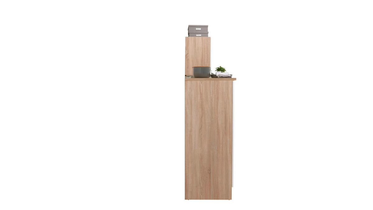 KÜCHENBLOCK 270 cm   in Weiß, Eichefarben  - Eichefarben/Weiß, Basics, Holzwerkstoff (270cm) - Respekta