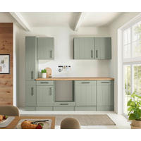 KÜCHENLEERBLOCK 250 cm   in Wildeiche, Schilfgrün  - Schilfgrün/Wildeiche, Trend, Holzwerkstoff/Metall (250cm) - Respekta