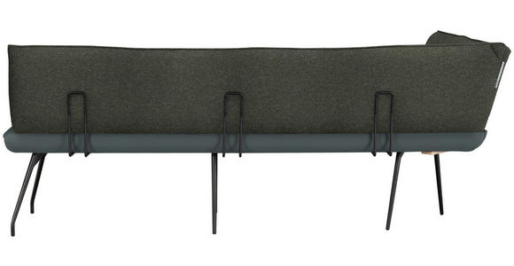 ECKBANK 165/225 cm  in Grau  - Schwarz/Grau, Design, Textil/Metall (165/225cm) - Moderano