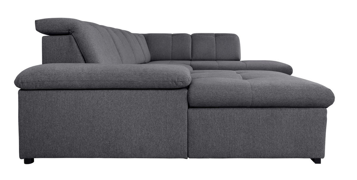 WOHNLANDSCHAFT Dunkelgrau  - Dunkelgrau/Grau, Design, Textil/Metall (173/328/215cm) - MID.YOU