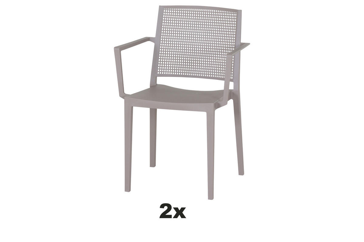 STAPELSTUHL in Kunststoff Taupe  - Taupe, Basics, Kunststoff (46/80/56cm) - Siena Garden