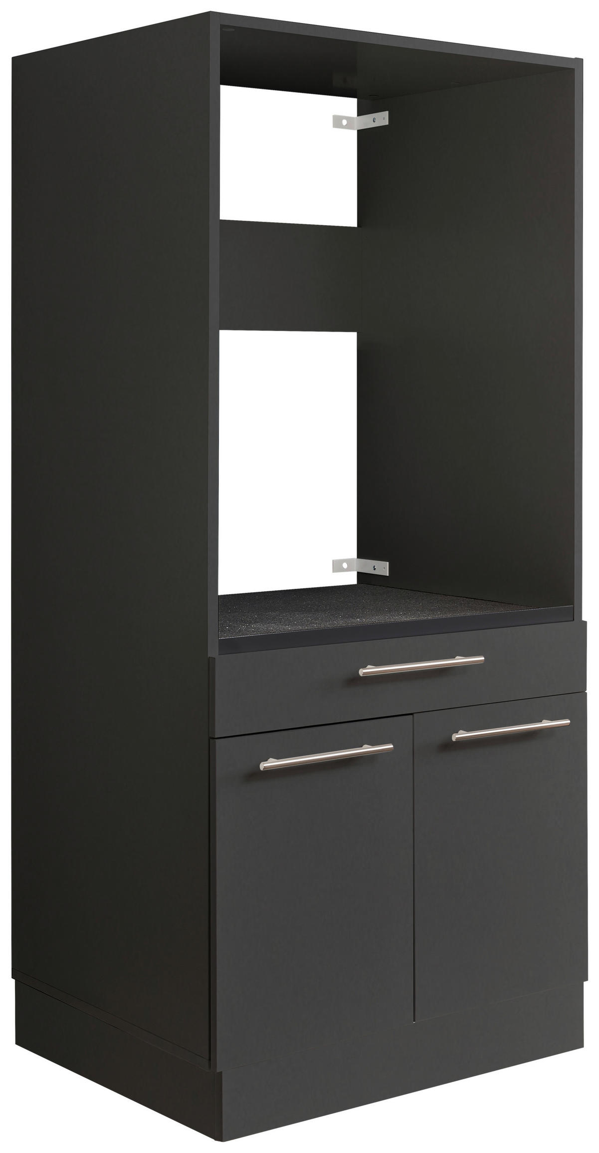 WASCHMASCHINENSCHRANK 67,5/162/67,5 cm  in Anthrazit  - Anthrazit/Silberfarben, Design, Holzwerkstoff/Kunststoff (67,5/162/67,5cm)