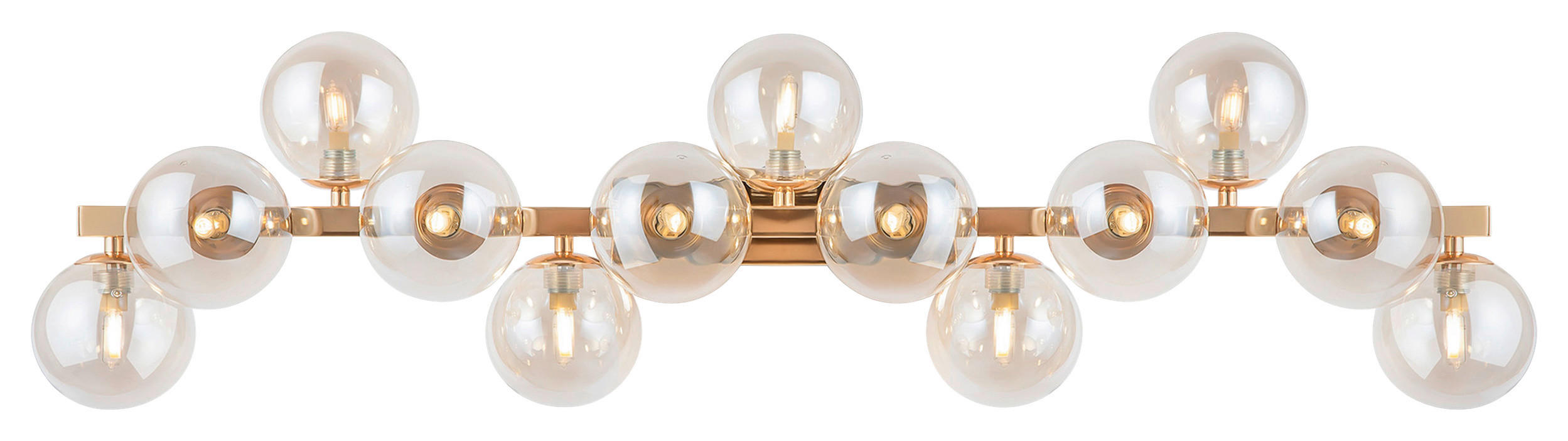 WANDLEUCHTE 95/22/22 cm   - Goldfarben, Trend, Glas/Metall (95/22/22cm) - MAYTONI