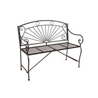 GARTENBANK 111/96/55 cm  in Schwarz  - Schwarz, Basics, Metall (111/96/55cm) - Gardenson