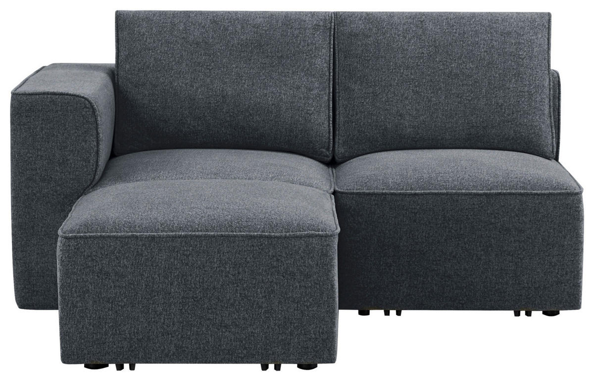SOFA drvo, plastika, tekstil  tamno siva    - tamno siva/crna, Design, drvo/tekstil (230,5/65/90cm) - Livetastic