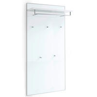 GARDEROBNI PANEL - bela, Design, steklo/leseni material (80/170/27cm) - Novel