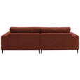 ECKSOFA  in Flachgewebe Rostfarben  177/253 cm  - Rostfarben/Schwarz, Design, Textil/Metall (177/253cm) - Dieter Knoll