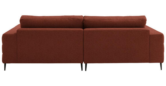 ECKSOFA  in Flachgewebe Rostfarben  177/253 cm  - Rostfarben/Schwarz, Design, Textil/Metall (177/253cm) - Dieter Knoll