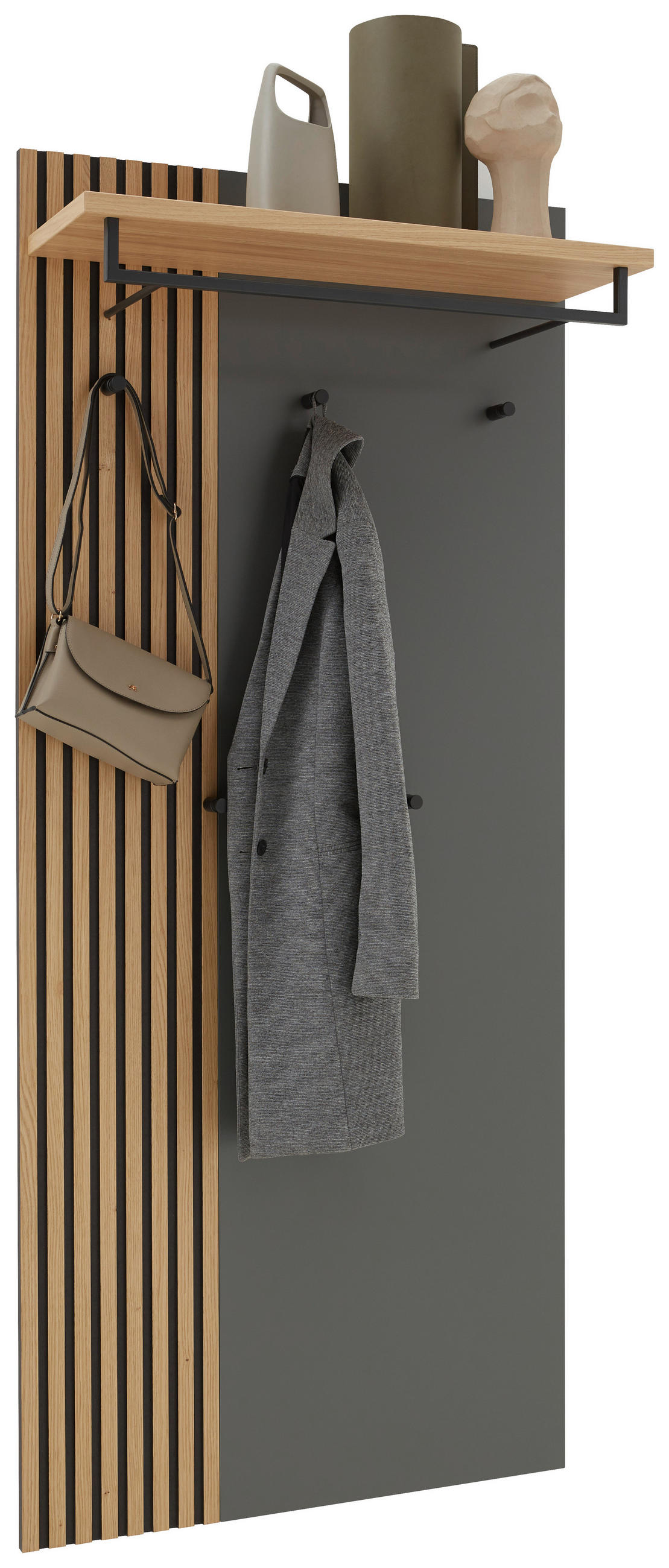 Dieter Knoll Garderobenpaneel Grau, 81x183x27 cm